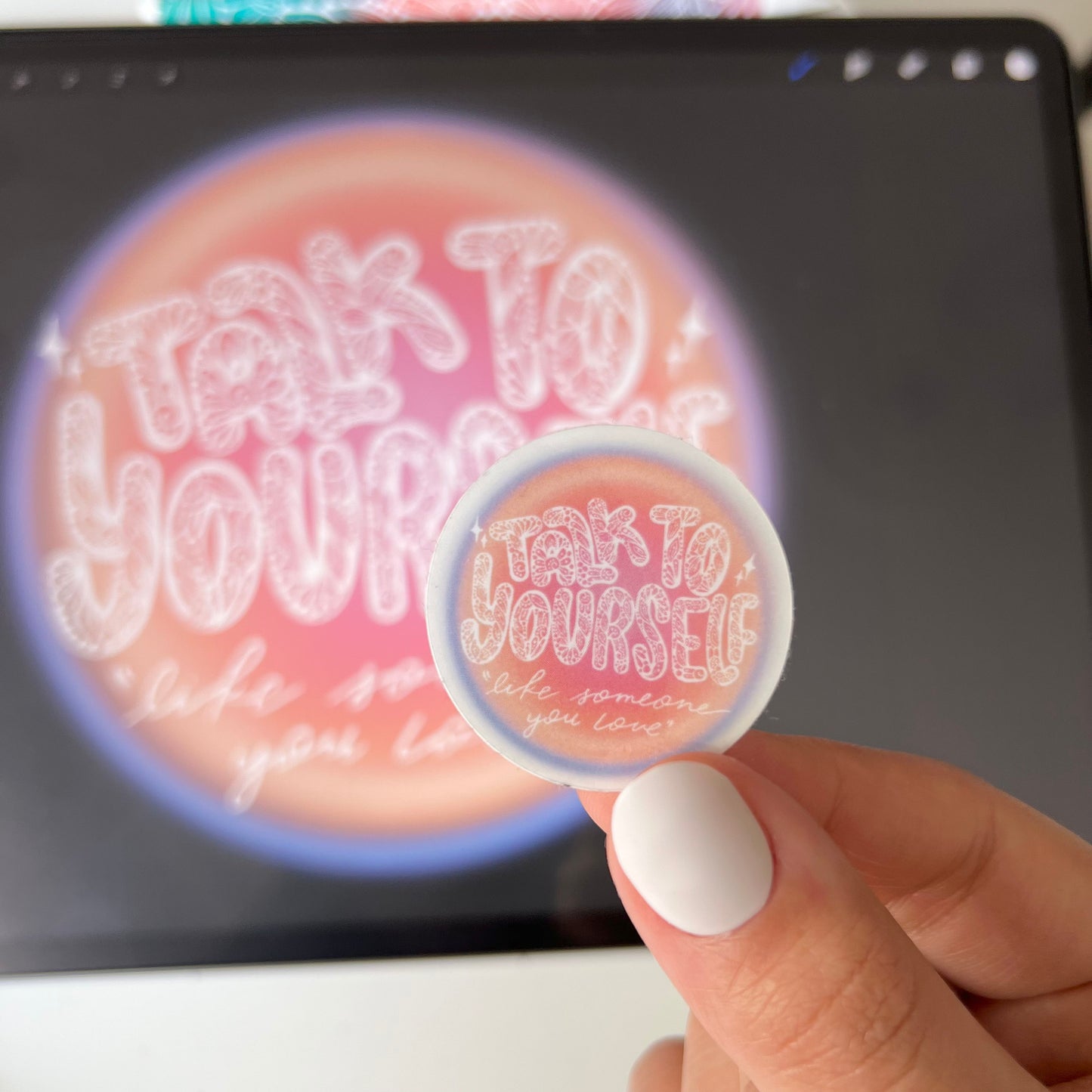 Mini love yourself sticker