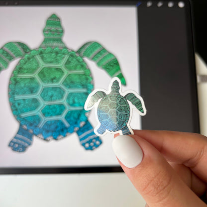 Zentangle mini turtle sticker