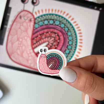 Mini snail zentangle sticker