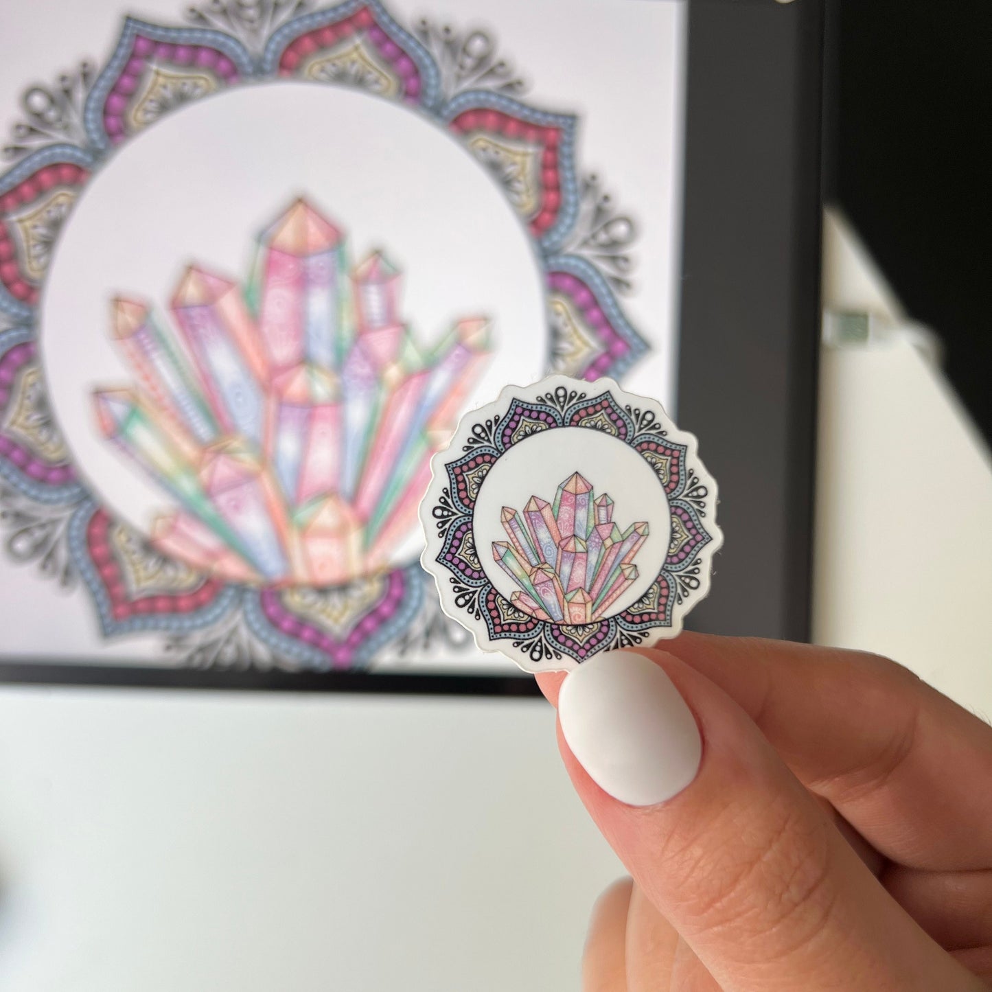 Mini mandala crystal sticker