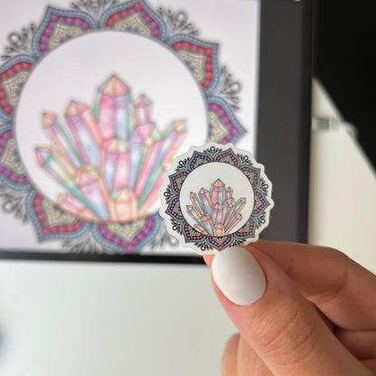 Mini mandala crystal sticker