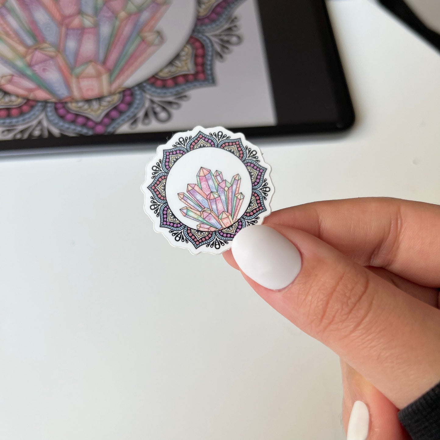 Mini mandala crystal sticker