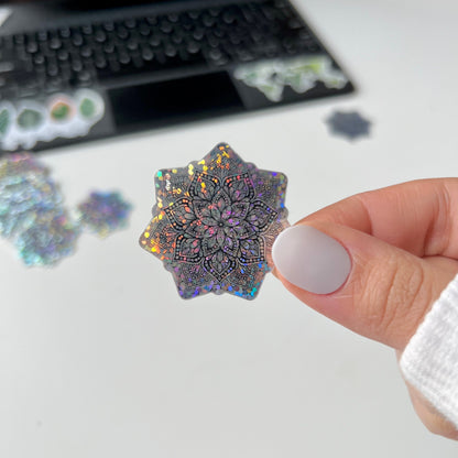 Mini glitter mandala sticker